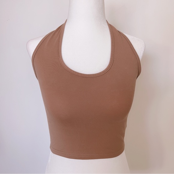 Sexy Back Stretchy Halter-neck Tank Top. 95% new condition. - Picture 3 of 7